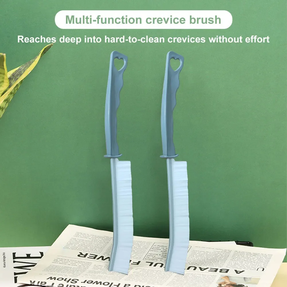 Hard Bristle Crevice Cleaning Brush Long Slit Brush for Shower Tile Groove Window Track for Kitchen Bathroom Fan Window Rails