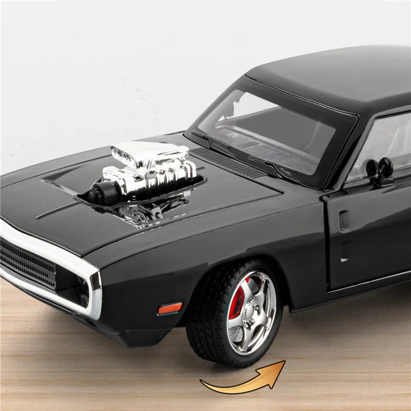 1/24 Dodge Charger Legierung Sportwagen Modell Diecast Metall Musle Racing Fahrzeuge Auto Modell Simulation Sound und Licht Kinder Spielzeug Geschenk