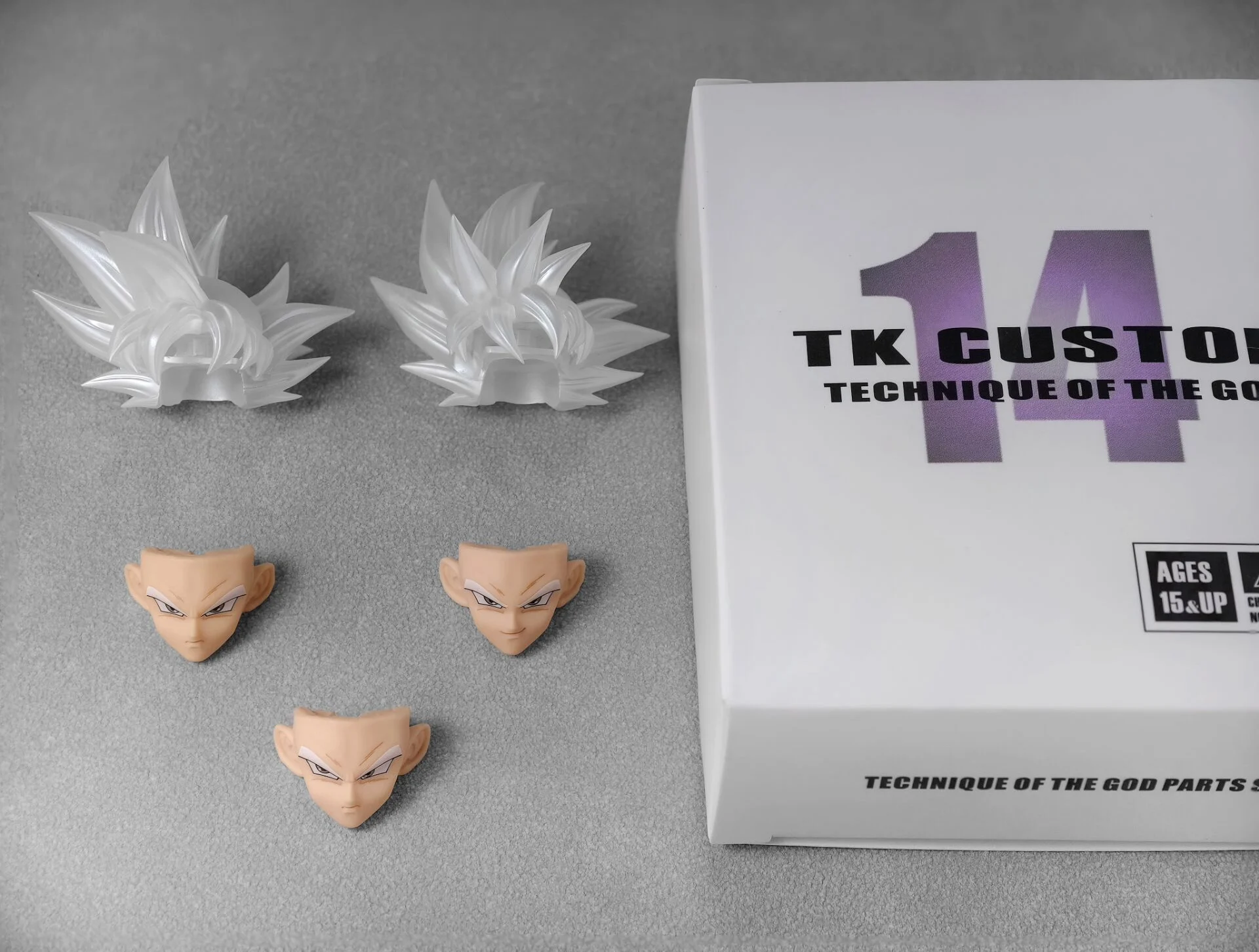 TKCUSTOM Tk3.0 손오공 울트라 인스팅트 헤드 TK13 TK14 TK15 K16 드래곤볼 Z SHF 커스텀 헤드스컬프트 세트 액션 피규어 수집 장난감