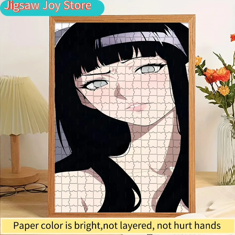 

Бумажная головоломка с Наруто и Хинатой Хьюгой: эффектное аниме-изображение Хинаты Хьюгой с её глазами Бакуган и повязкой на голову Конохи