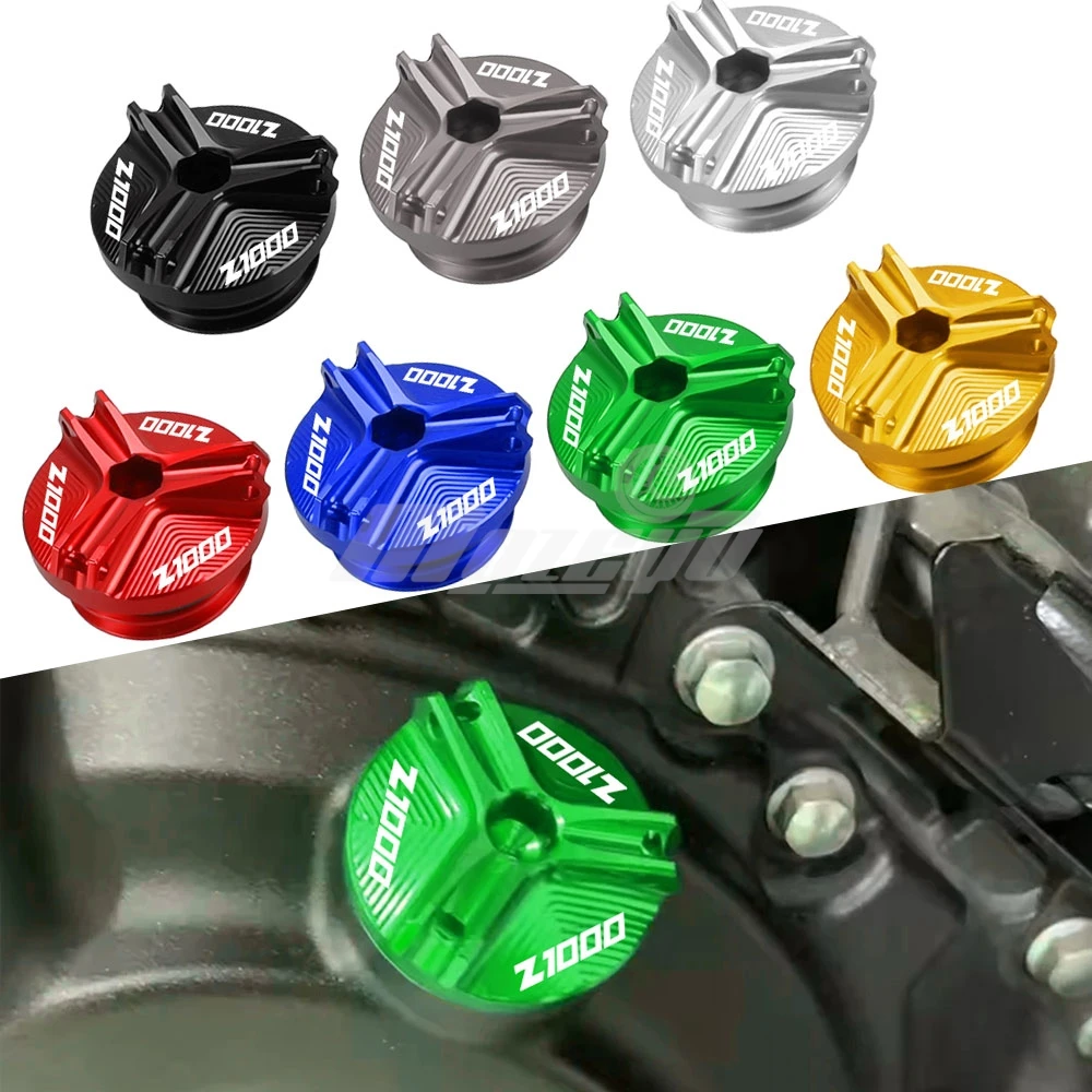 

For Kawasaki Z1000 Z1000R Z1000SX Ninja 1000SX 2010-2023 2024 2025 M19*2.5 Motorcycle Aluminum Oil Filter Cup Engine Plug Covers