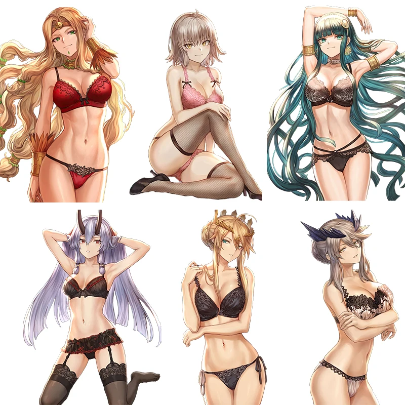 Three Ratels CA67 Fate/Grand Order Sexy girl underwear party Waterproof Decal Vinyl auto Wrap on Wall Fridge Toilet car bike