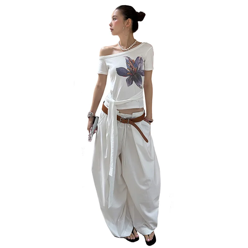 2025 أنيق الشارع الركود واسعة الساق التطهير وزرة مستقيمة فضفاضة المضادة للتجاعيد المظلي السراويل #5