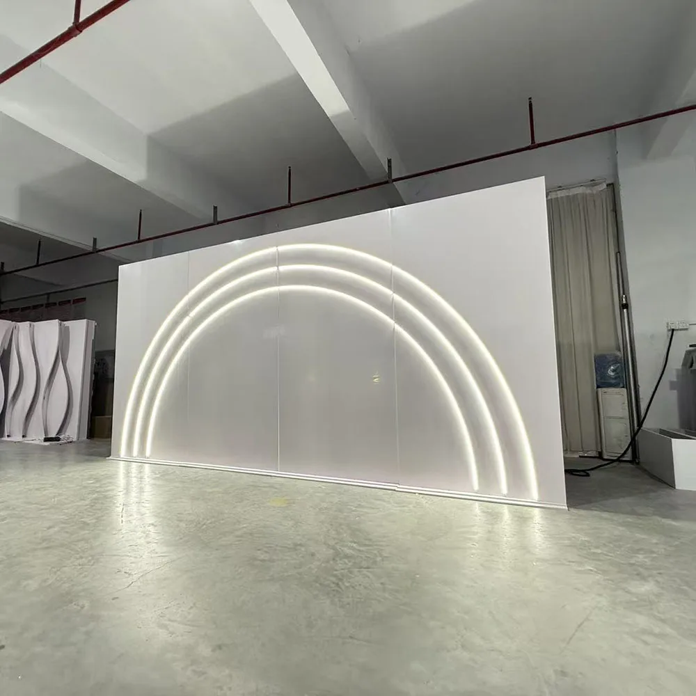 Factory High Quality Wedding Multi-layer White Pvc Arch for Wedding Event Birthday Party Arch Backdrop Decoration