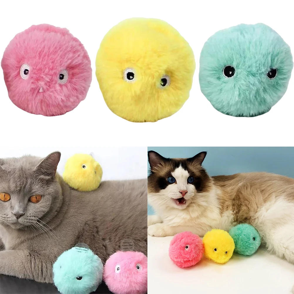 Smart Interactive Ball Cat Toys Catnip Cat Training Toy Pet Playing Ball for Cats Kitten Kitty Pet Squeaky Toy Supplies Products