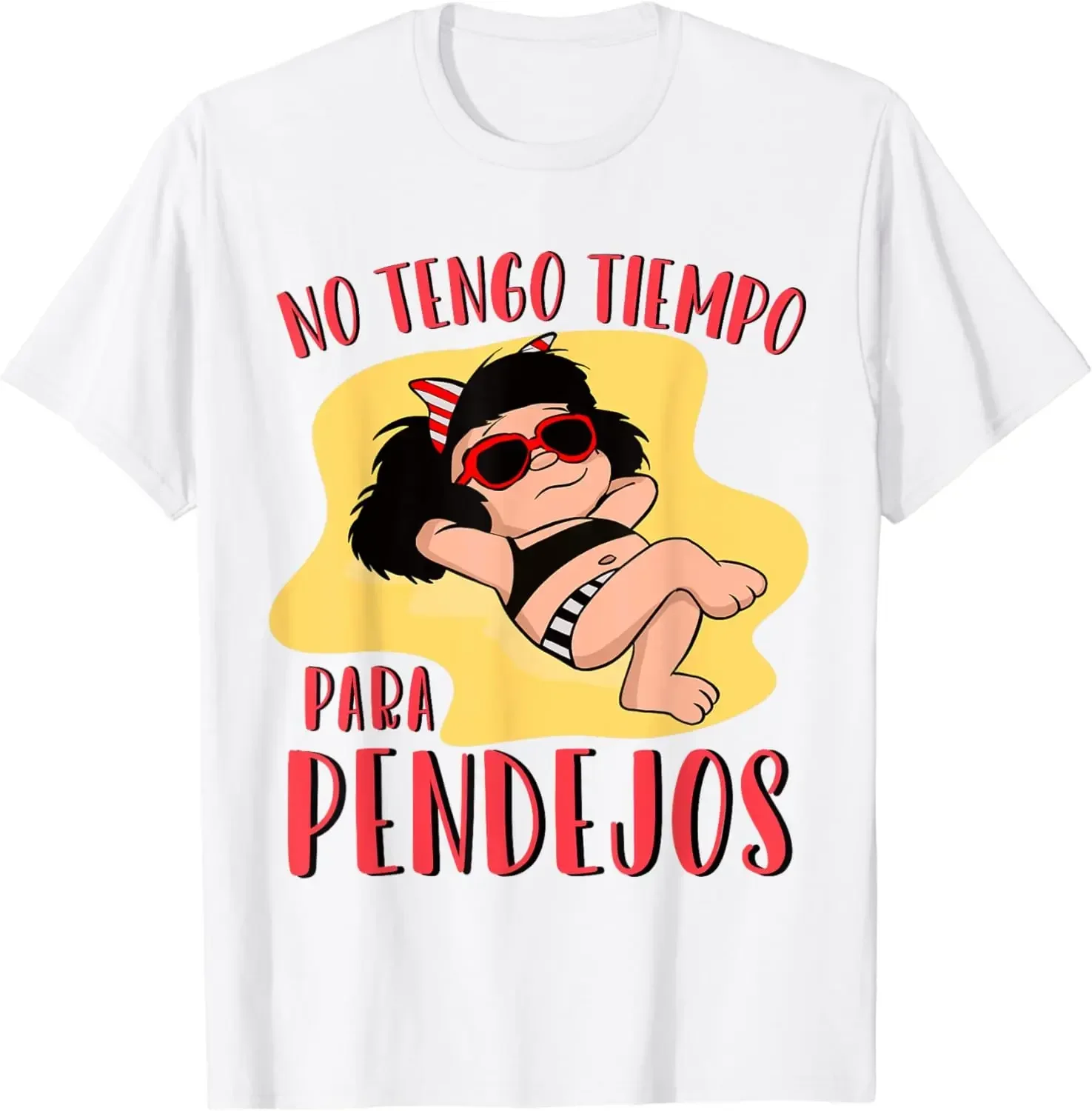 oversized men  anime clothes tshirtgraphic t shirts cotton cartoon No tengo tiempo para Pendejos funny Feminist Mafalda T-Shirt