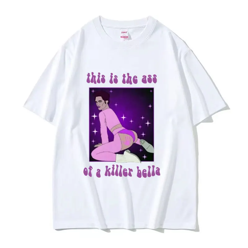 Crepuscolare Film Robert Pattinson T Shirt Questo è il culo di un assassino Bella Divertente Meme T-shirt Uomo Donna T-shirt retrò oversize
