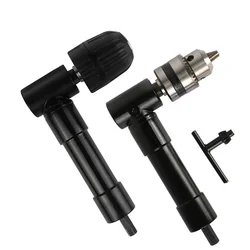 90 Degree Black Right Angle Electric Drill Corner Tool Aluminum Alloy Turning Tool Iron Chuck Adapter Narrow Space Drilling Tool