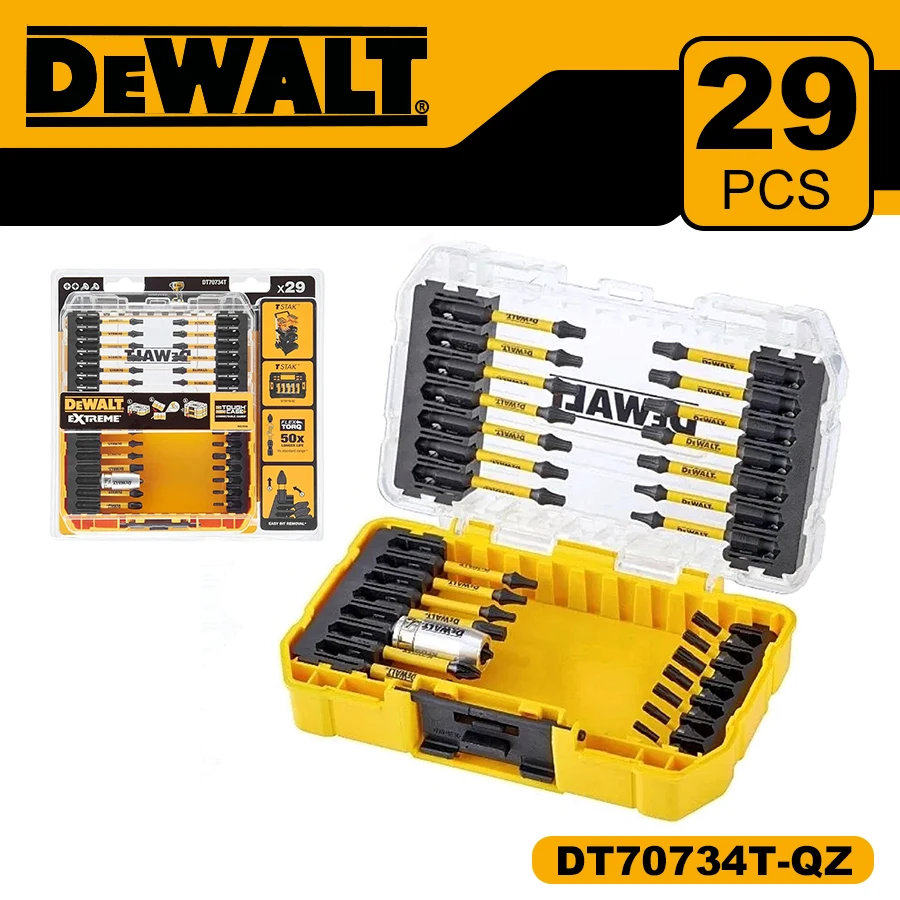 

DEWALT FLEXTORQ Screwdriver Cordless Drill Bit Electric Tool Accessories Multifunctional Screw Driving Set 29-Piece DT70734T-QZ