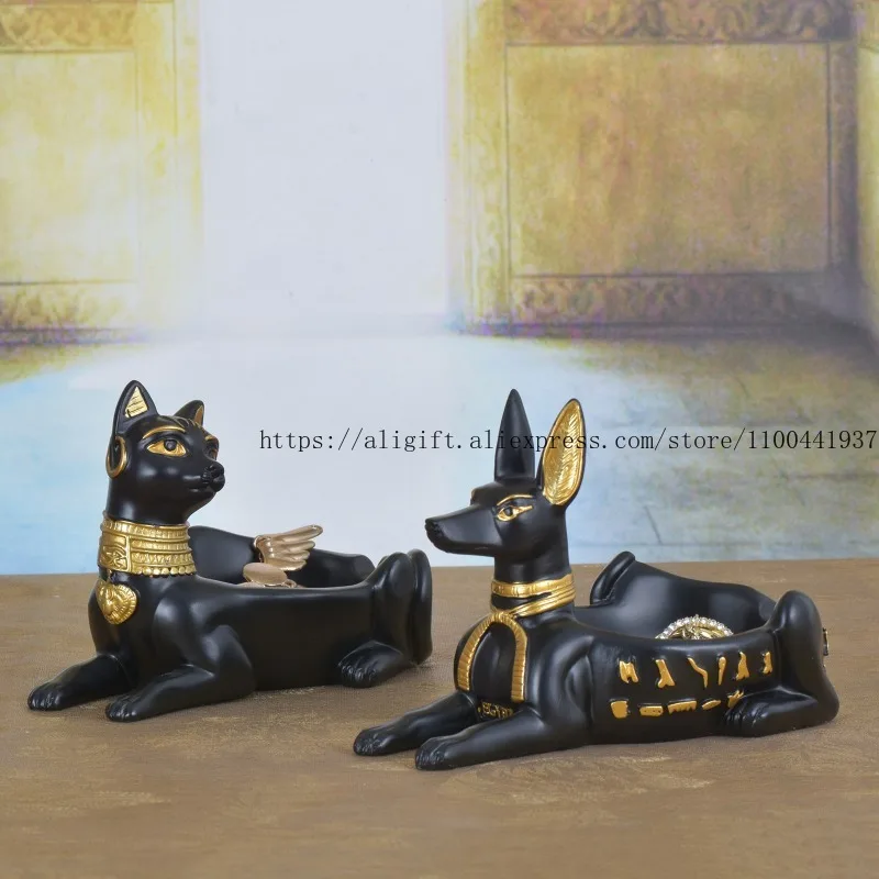 

Cross-Border New Resin Decorative Items Egyptian Cat Decorative Items Jewelry Box Portable Storage Box