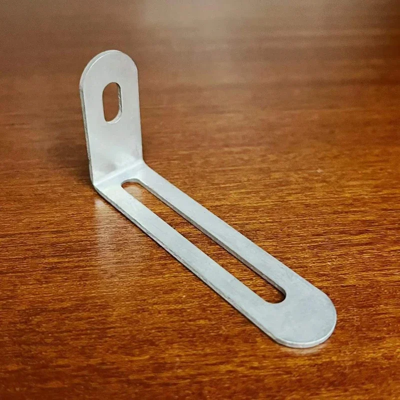 black and silver L-shaped adjustable angle brackets, suitable for furniture anti tilt bookshelves, hardware accessories image 3