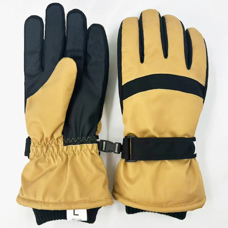 Ski gloves for winter, windproof, cold-resistant, warm gloves, thickened and fleece-lined, touch-screen, water-repellent gloves