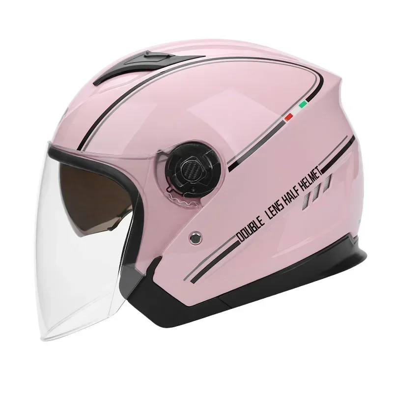 56-62cm BYB 730 Motorcycle Riding Helmet Electric Bike Bicycle Helm Double Lens Man Women Cascos Para Moto