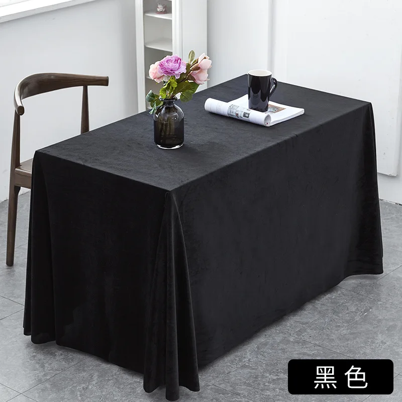 

2024 Round table restaurant dining table solid color square tablecloth