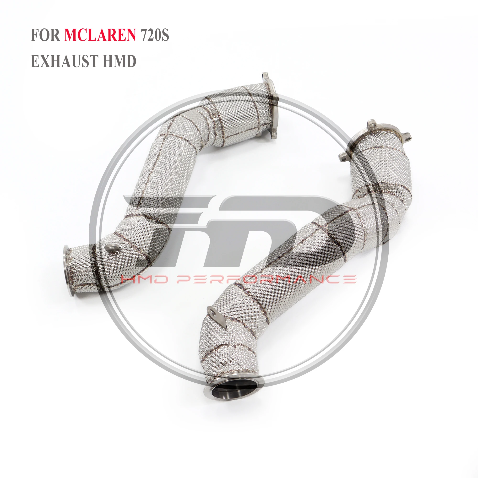 

HMD stainless steel exhaust system High flow performance downpipe for the McLaren 720S 2017-2023 4.0T V8 auto retrofitting