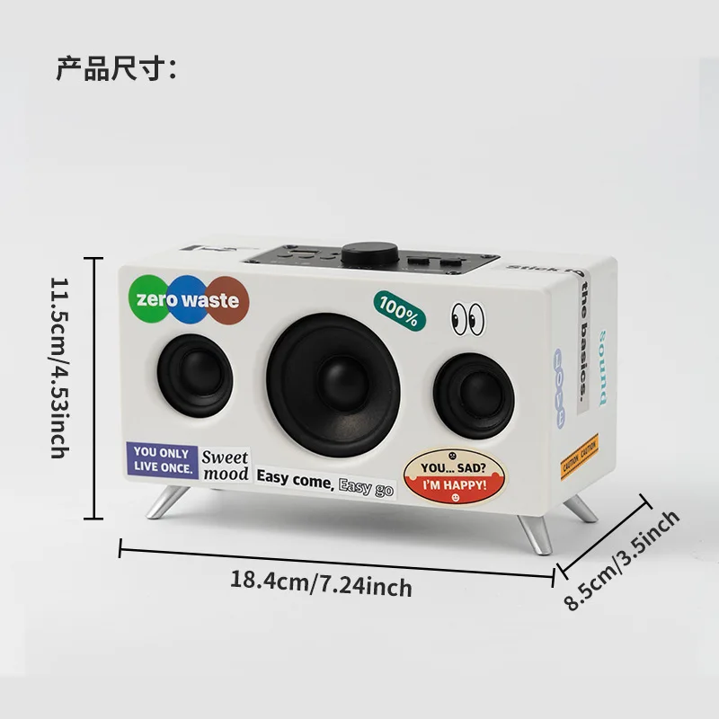 Desktop ornament Bluetooth speaker with radio card stereo
