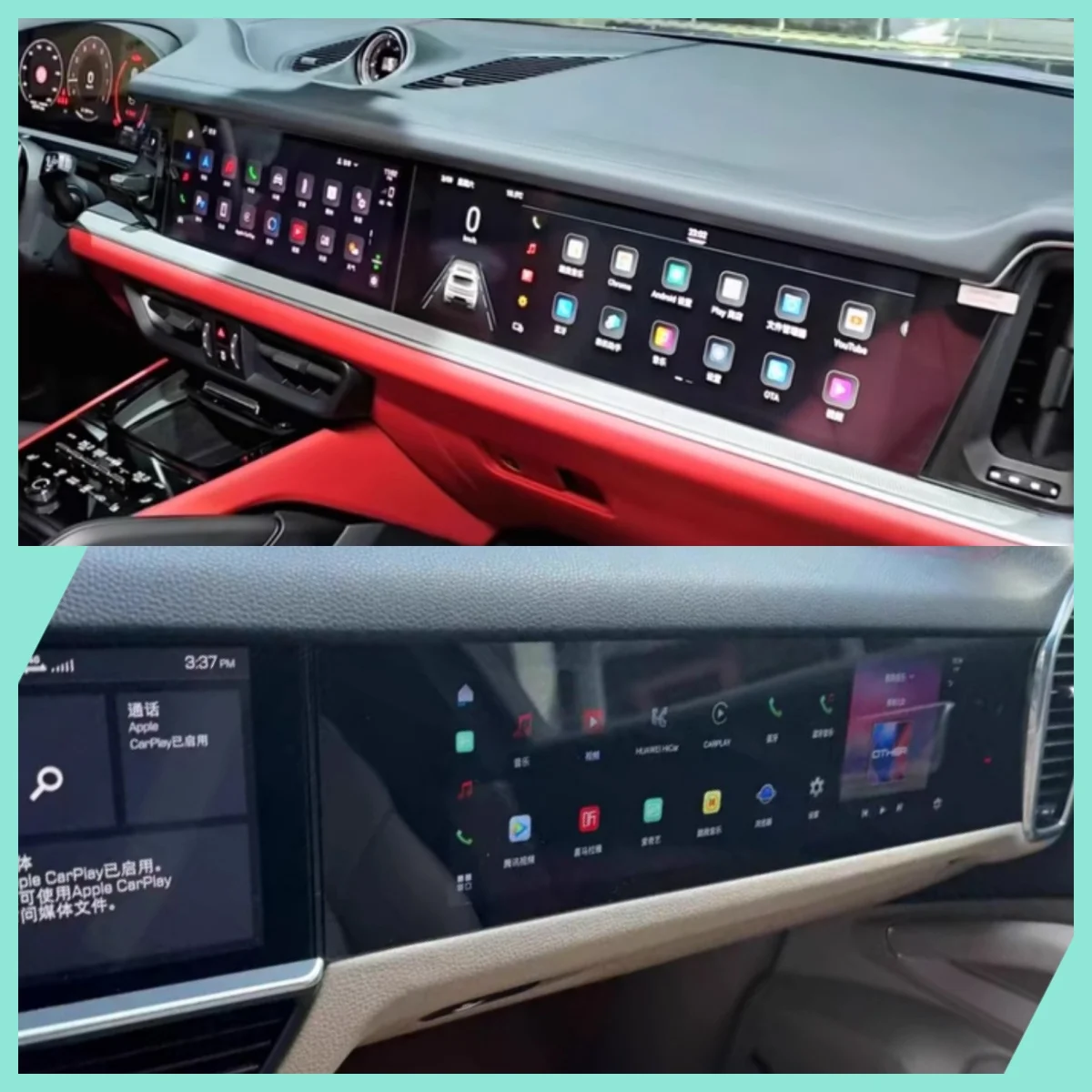 

For Porsche Cayenne 2018 2019-2023 Car Copilot Carplay Android Screen GPS Navigation Multimedia Player Radio Media HeadUnit