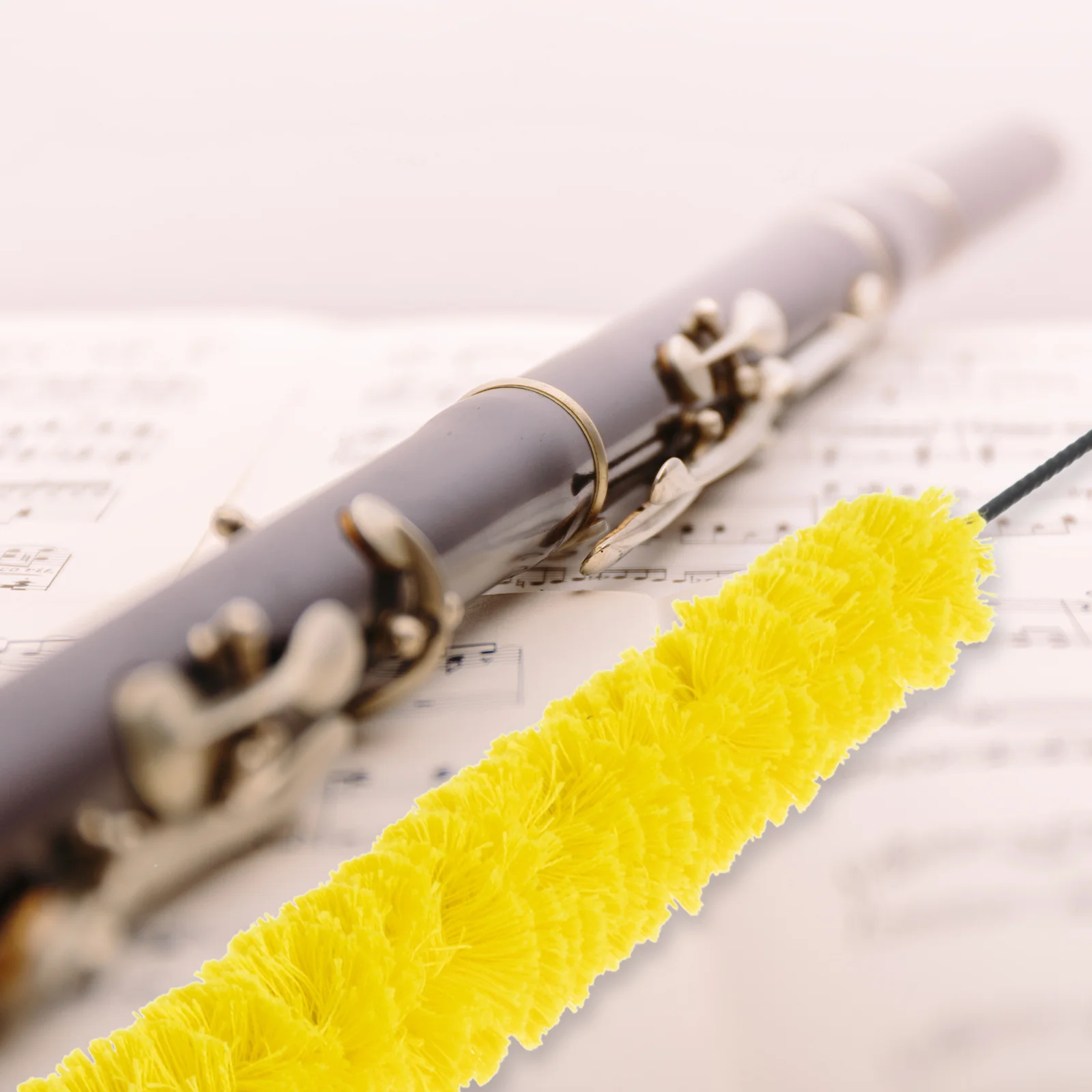 

Long Durable Flute Cleaning Brush Professional Portable Cotton Thread for Flute Inside Cleaning Tool Accessory