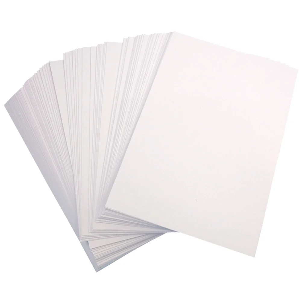 50Pcs High Glossy Photo Paper 120G Double-side Picture Printing Paper for Printers (White) A4 photo paper