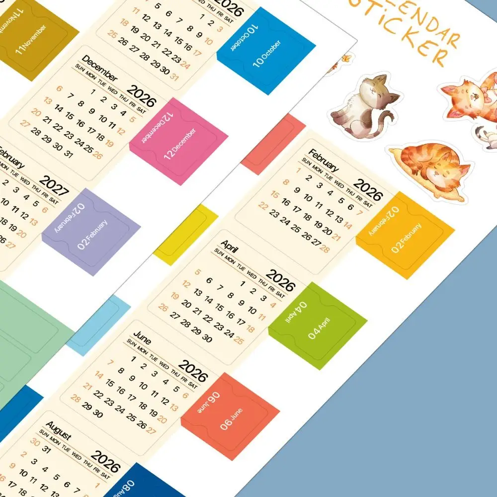2Sheets 2026 Calendar Stickers,Monthly Planner Stickers,Labels For Diy Scrapbook Journals Notebooks,Scheduling,School/Office Use
