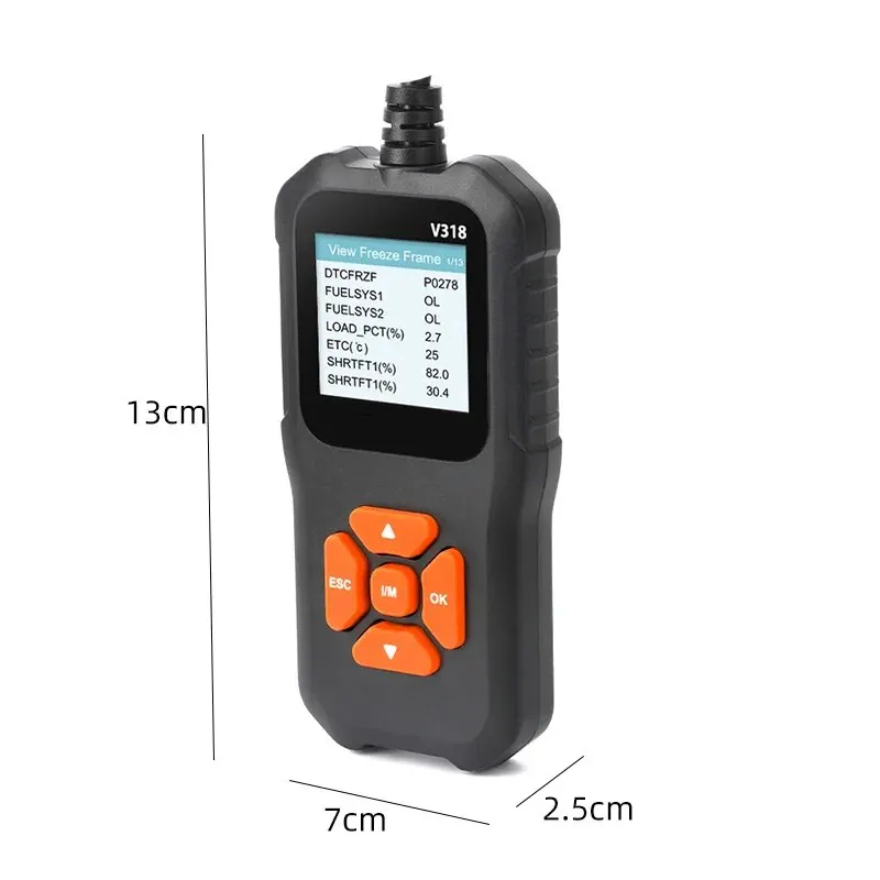 Powerful and Comprehensive V318 Engine Diagnostic Scanner - Advanced Fault Diagnosis Instrument for Automobiles with OBD2 Readin