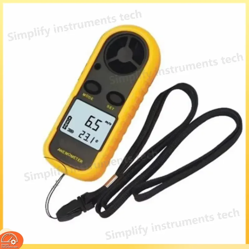 GM816 Portable Digital Anemometer 30m/s LCD Handheld Wind Speed Meter Mini Air Flow Gauge Tester for HVAC Weather Sailing