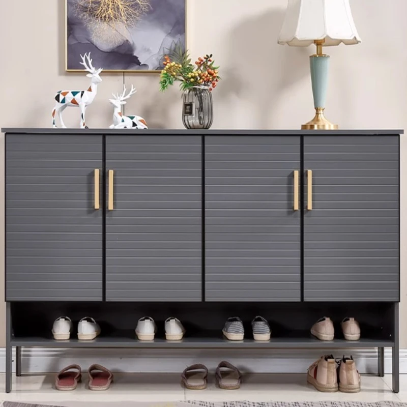 

Modern Outdoor Simple Clothings Cabinet Storage Shoes Alloy All-aluminum Waterproof Gray Large Capacity Door Balcony Furniture