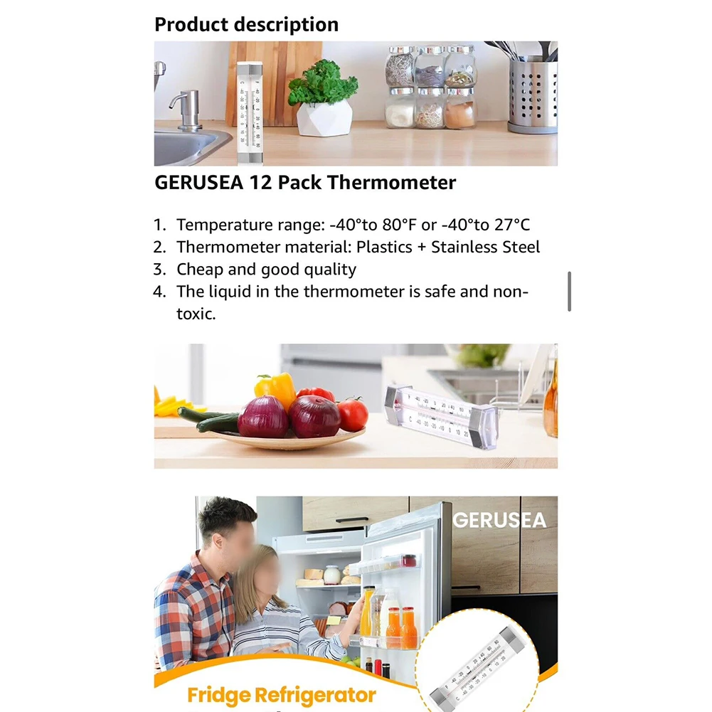 Refrigerador preciso y confiable, refrigerador, congelador, termómetro, accesorios de cocina para el hogar, herramientas para el hogar, Gadgets