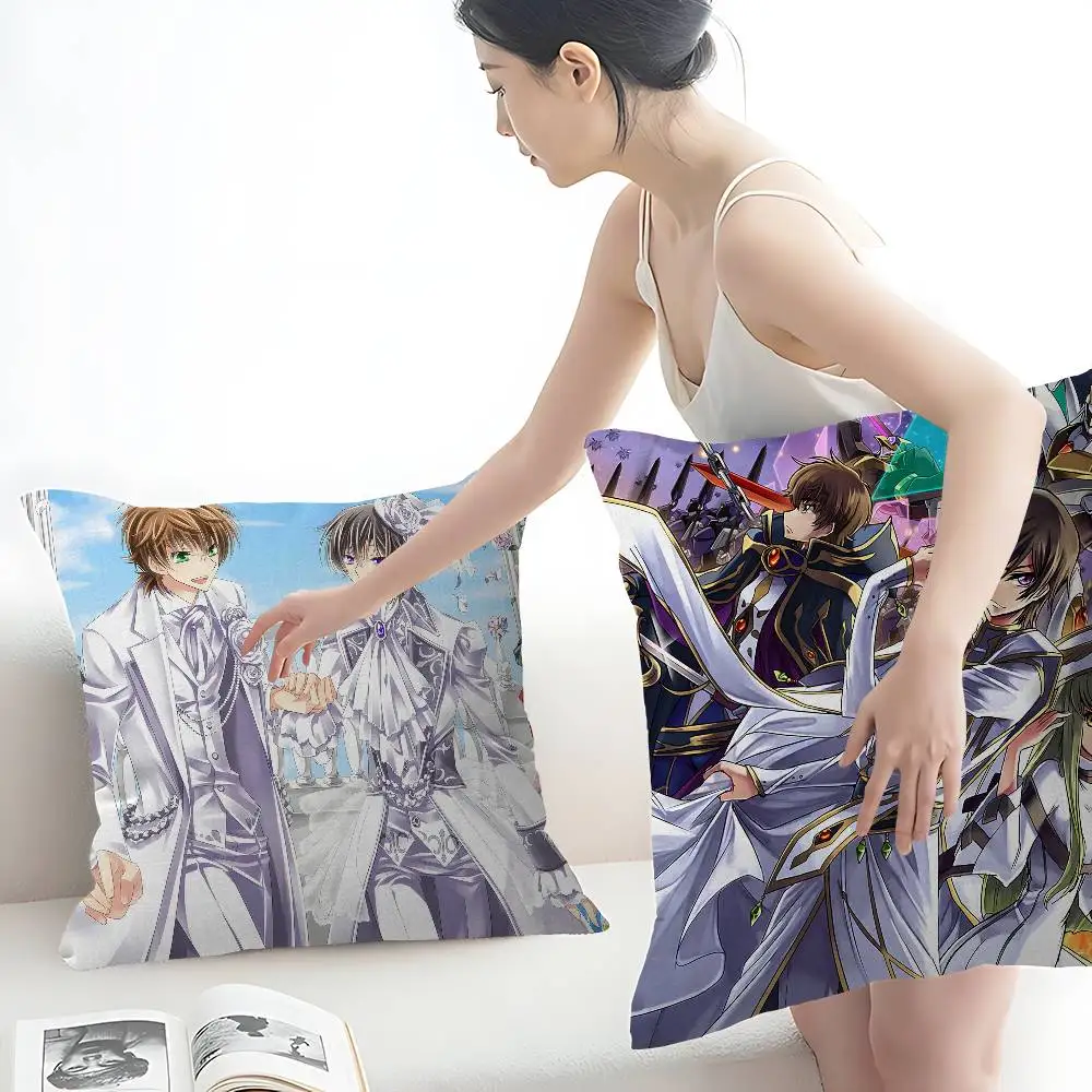 Classic Mecha Anime C-Code G-Geass Personalized picture text home decorative pillows Household Gifts 45x45cm