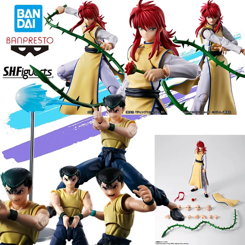 

Original Bandai Banpresto S.h.figuarts Yu Yu Hakusho Urameshi Yusuke Kurama Anime Movable Model Desktop Decorations Gift Toys