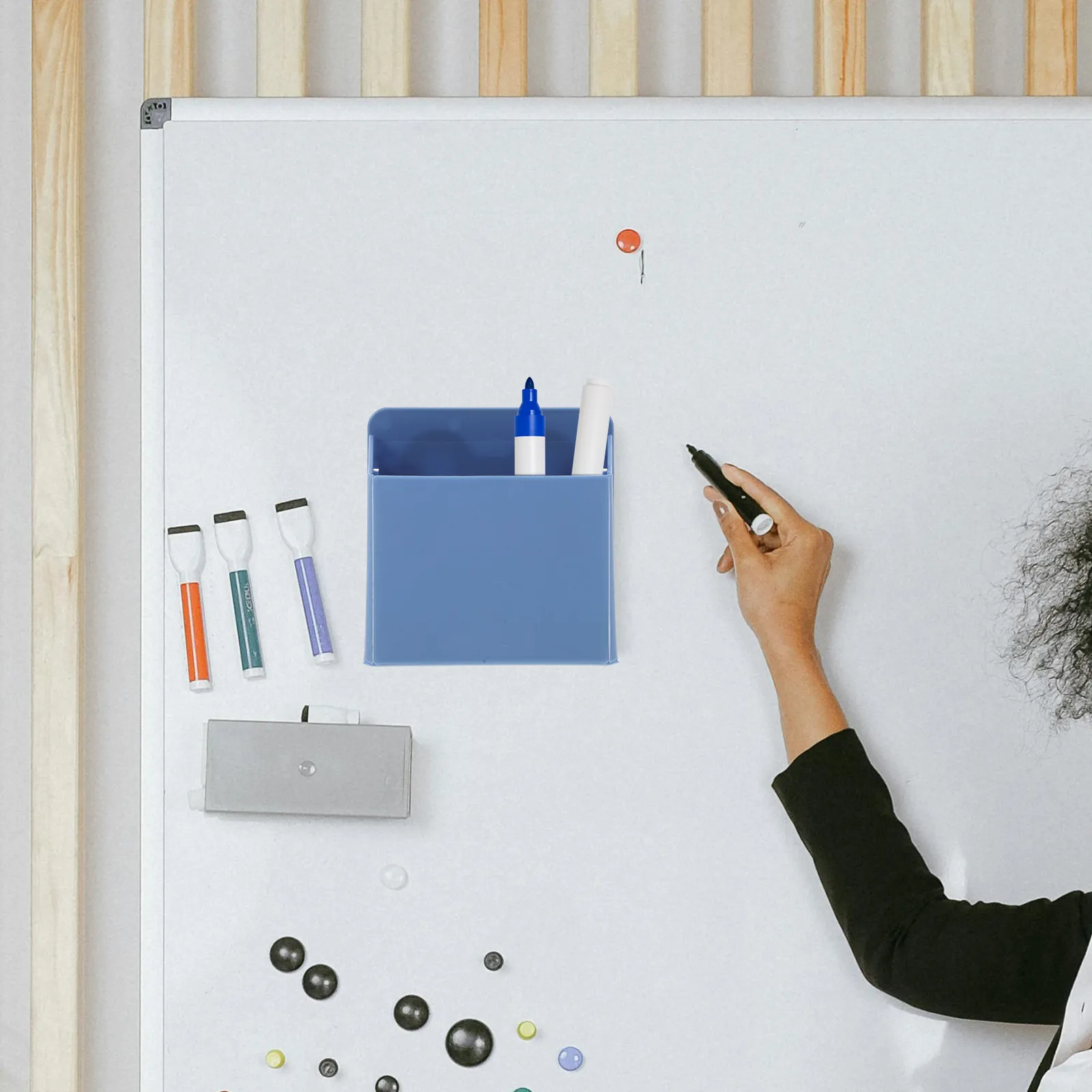 

Набор из 2-х держателей для ручек на присосках из АБС-пластика, органайзер для маркеров для белой доски, контейнер для хранения канцелярских принадлежностей для офиса