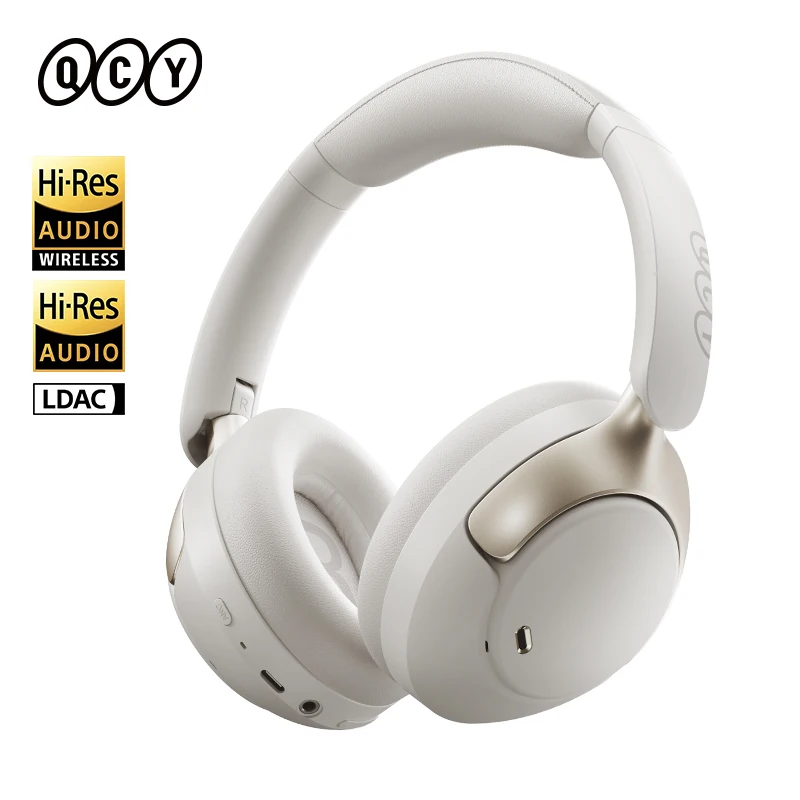 QCY H3 PRO ANC Bluetooth Headphones Adaptive ANC Headset 50dB Active Noise Cancelling LDAC Hi-Res Wireless Earphone 55H Playtime