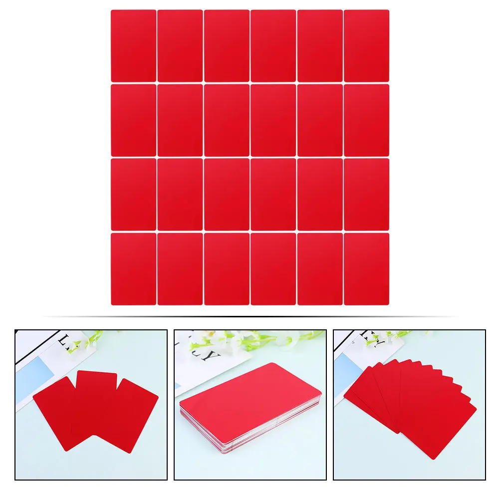 

TEHAUX 100Pcs Aluminum Metal Blank Business Cards Engraved Name Card for Custom Marking