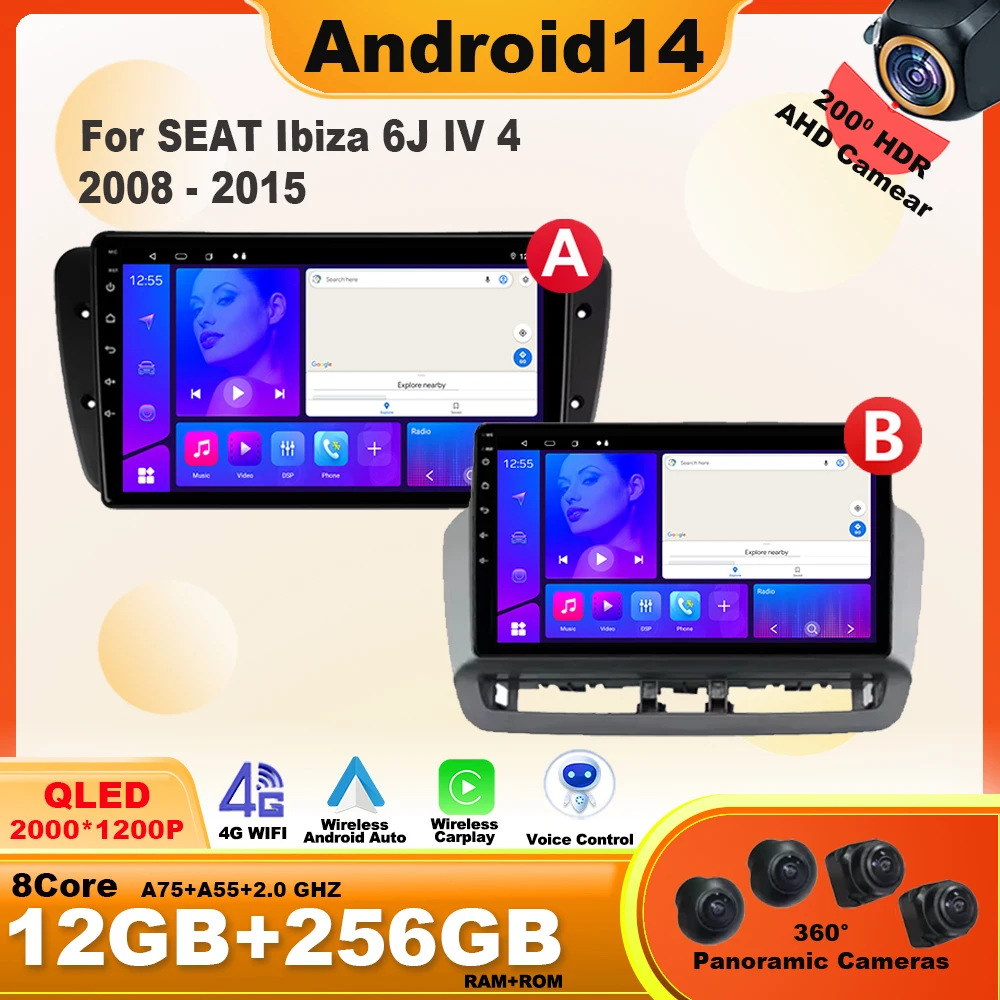 

Android 14 Car Radio For SEAT Ibiza 6J IV 4 2008 - 2015 Multimedia Video Player GPS 4G CarPlay Auto Wireless Stereo No 2Din DVD