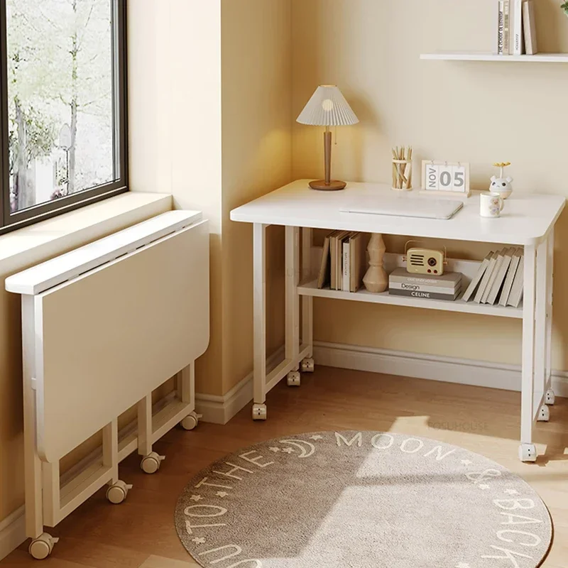 simple Folding Computer Desks Movable Desk Bedroom Bedside Computer Table Home Dressing Table Modern Office Desk Furniture