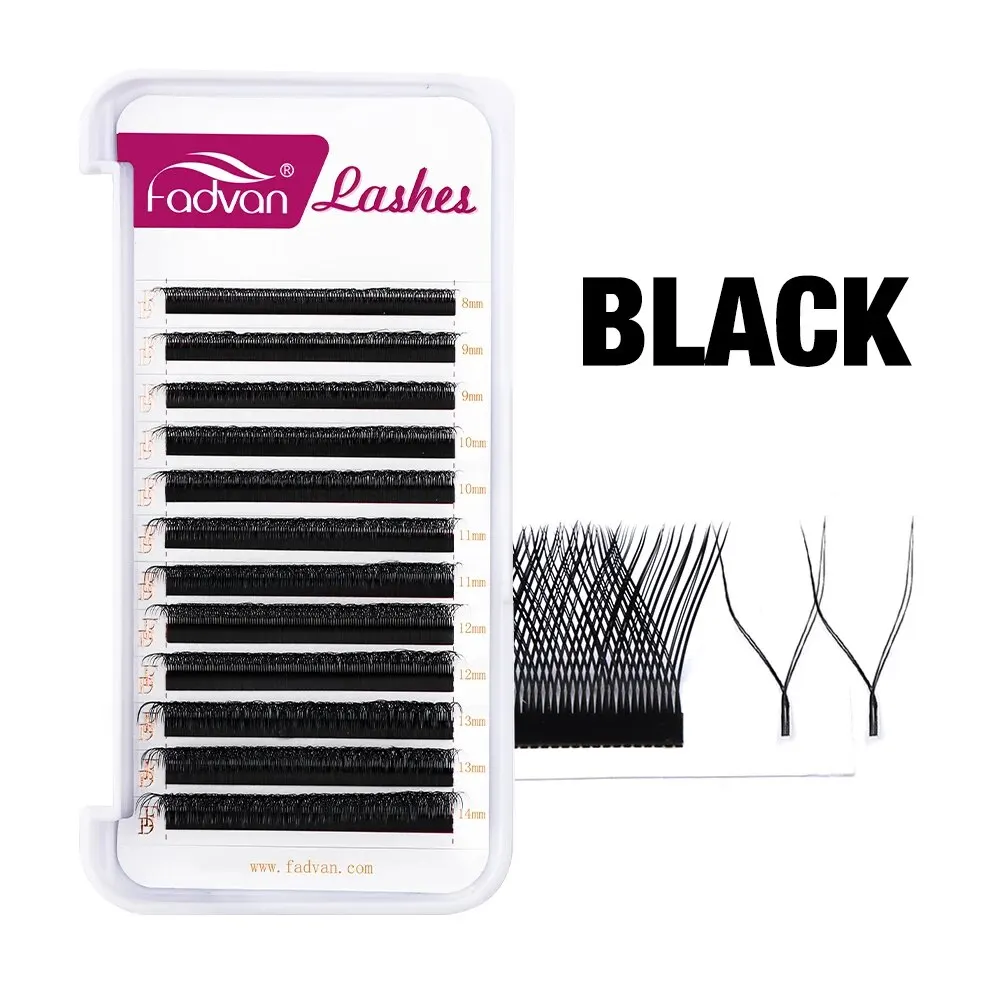 FADVAN YY Shape Lashes 2D 0.07 Faux Mink C/D/8-14mm Natural Soft Brazilian Eyelash Premade Volume Fan Lashes Extension