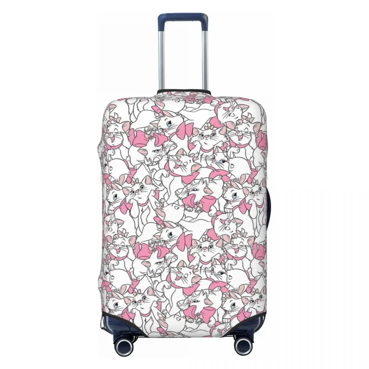 

Custom Cartoon Marie Cat Luggage Cover Elastic Funny Animal Pink Kitten Film Travel Suitcase Protective Covers Suit 18-32 inch