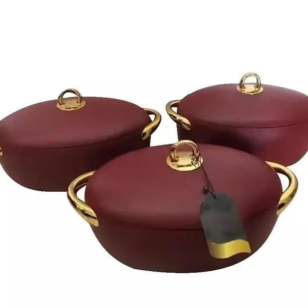 2L+2.5L+3L 3 Pcs Set Insulated Food Warmer Hot Pot Casserole With Stainless Steel Inner Tank Pot Thermal Food Warmer Sets of 3