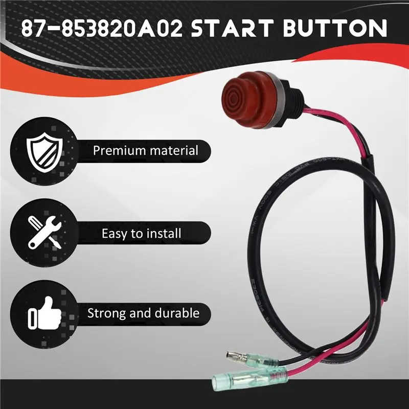New Start Button Replacement For Mercury Mariner 8Hp Thru 30Hp-Model Code 87-853820A02
