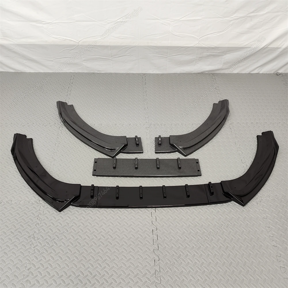 For Ford Fiesta MK8 ST ST-line Pre-LCI 2017-2021 Car Front Bumper Lip Spoiler Splitter Diffuser ABS Gloss Black Bodykits Tuning view 5