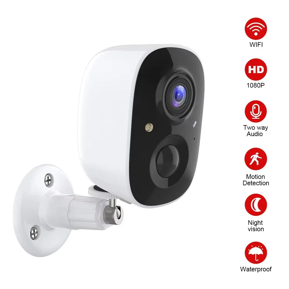 

Беспроводная уличная камера безопасности Hd цветная камера ночного видения сфокусированная портретная камера безопасности с обнаружением Pir подходит для наружной безопасности