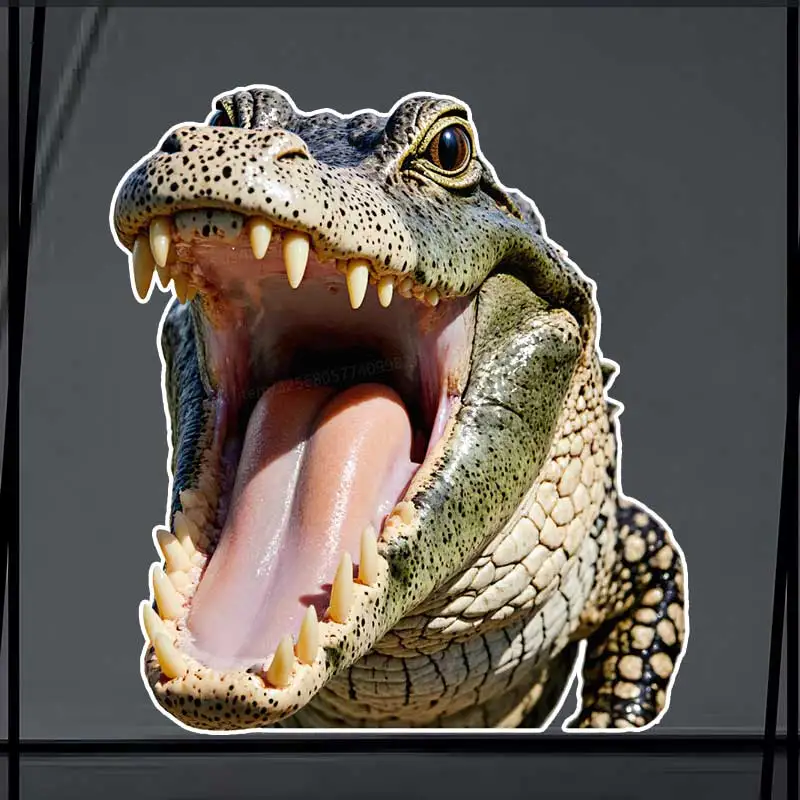

Ferocious Crocodile Mouth Car Sticker Waterproof Vinyl Decal on Bumper Rear Window Laptop Self-adhesive Car Accessories Y881