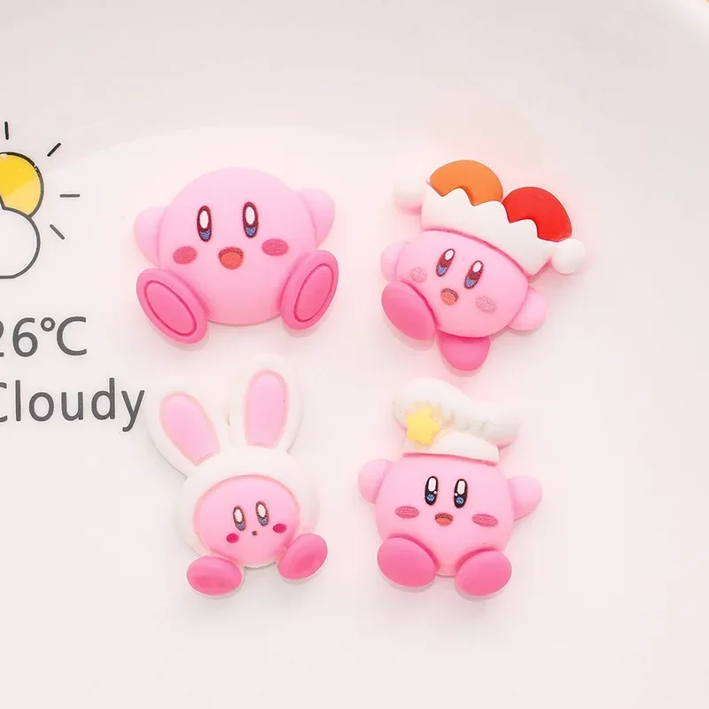 5pcs Cartoon Bandai Kirby Poyo Flatback Resin Charms Crafts Embellishments Diy Cabochons Decoration Accessories