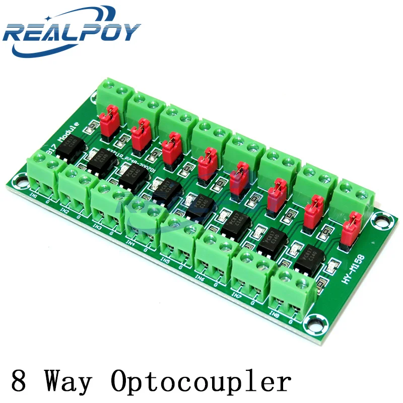 PC817 2 4 8-Kanal-Optokoppler-Isolationsplatine, Spannungswandler-Adaptermodul, 3,6–30 V, Treiber, fotoelektrisch isoliertes Modul