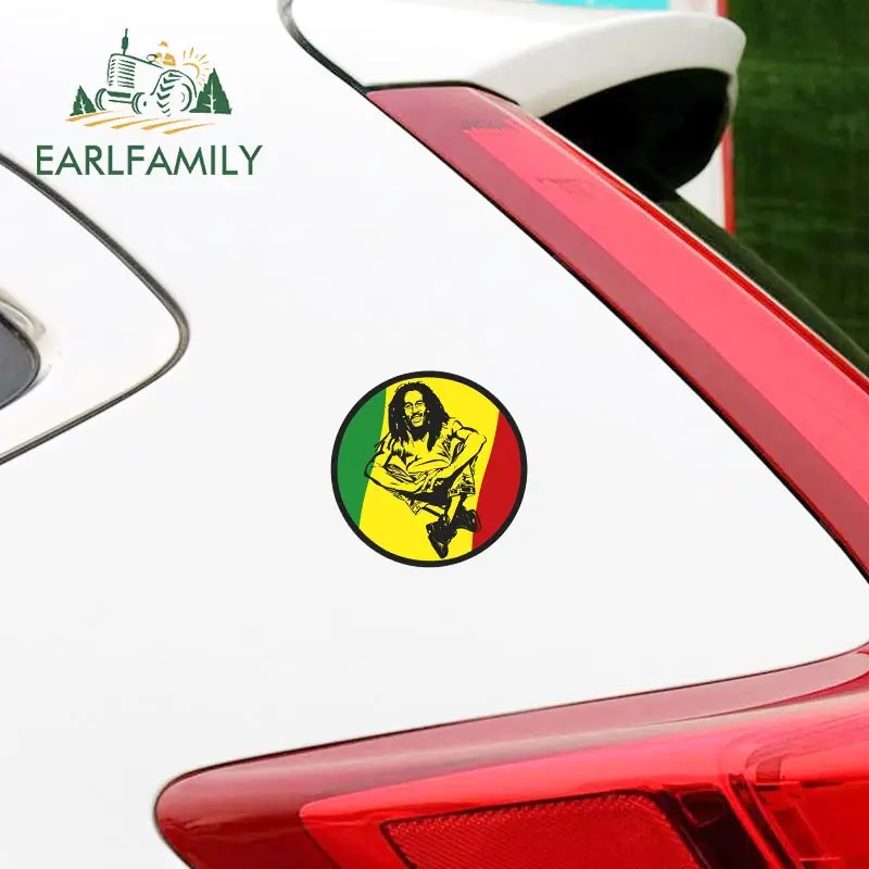 EARLFAMILY 13cm x 13cm for Bob Marley One Love Rasta Car Stickers Waterproof Sunscreen Car Accessoires Graffiti Decals RV Decor