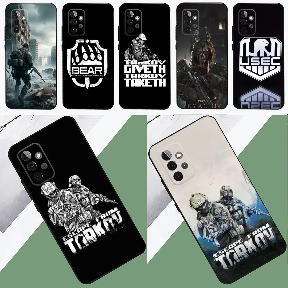 E-Escape From Tarkov Phone Case For SamsungS24,23,22,21,S20 ,Pro10,S30Plus,S9,20lite Ultra Black Cover