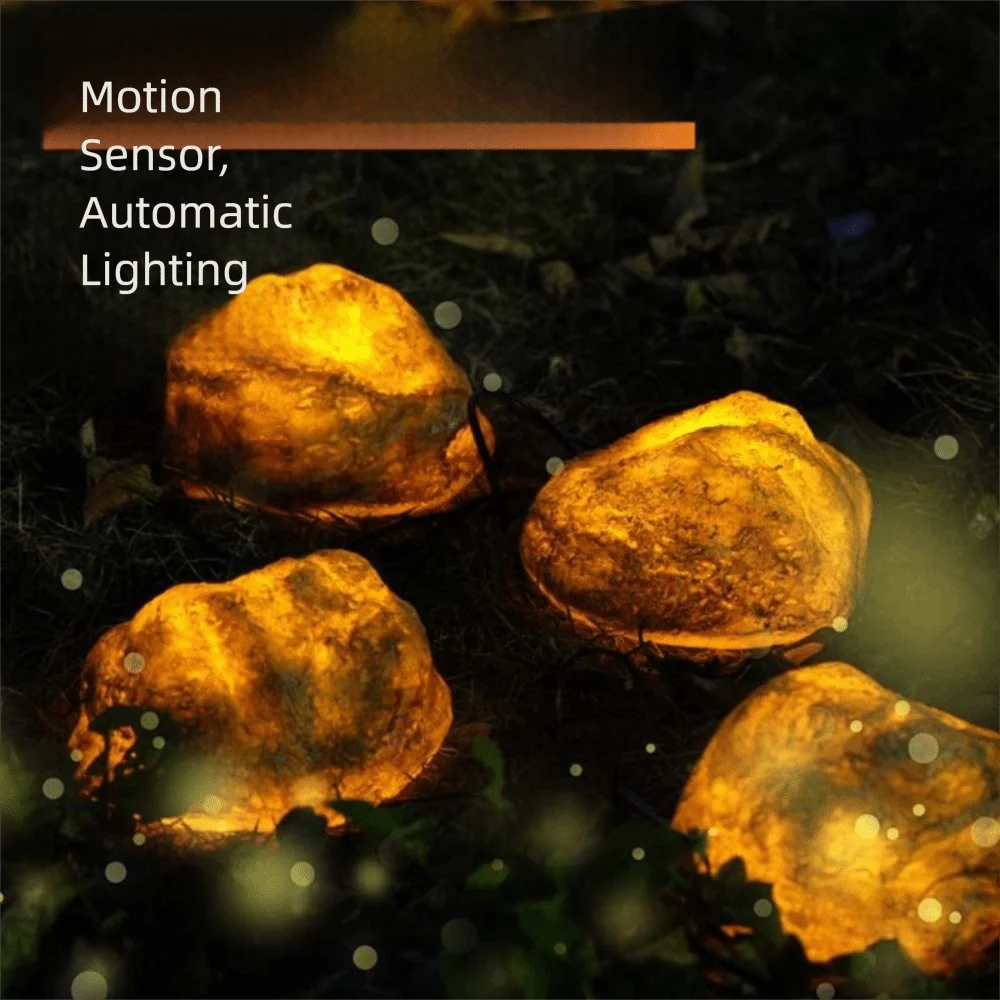 Lampada solare in pietra a forma di ciottoli Accensione/spegnimento automatico Lampada solare a LED a risparmio energetico Lampada da prato solare impermeabile ad energia solare