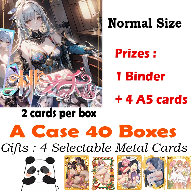 New Goddess Card  Peach Blossom Hobby Waifu Card Spicy Acrylic Normal Size Card Doujin Booster Box Toy Gifts