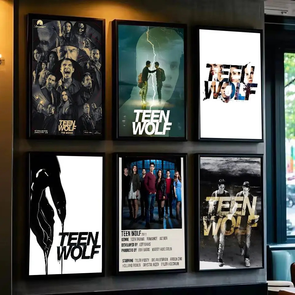 ملصق فني عتيق على شكل ذئب في سن المراهقة مع مطبوعات هدية تزيين غرفة النوم وغرفة المعيشة