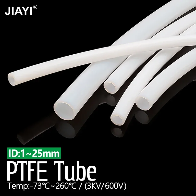 3KV/600V PTFE Hotend Throat Tube ID1-19mm 50cm/1M High Temp Heat Protector for RepRap J-Head Compatible 3D Printer Extruder